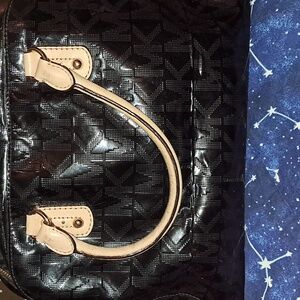 Michael Kors Black and Cream Satchel